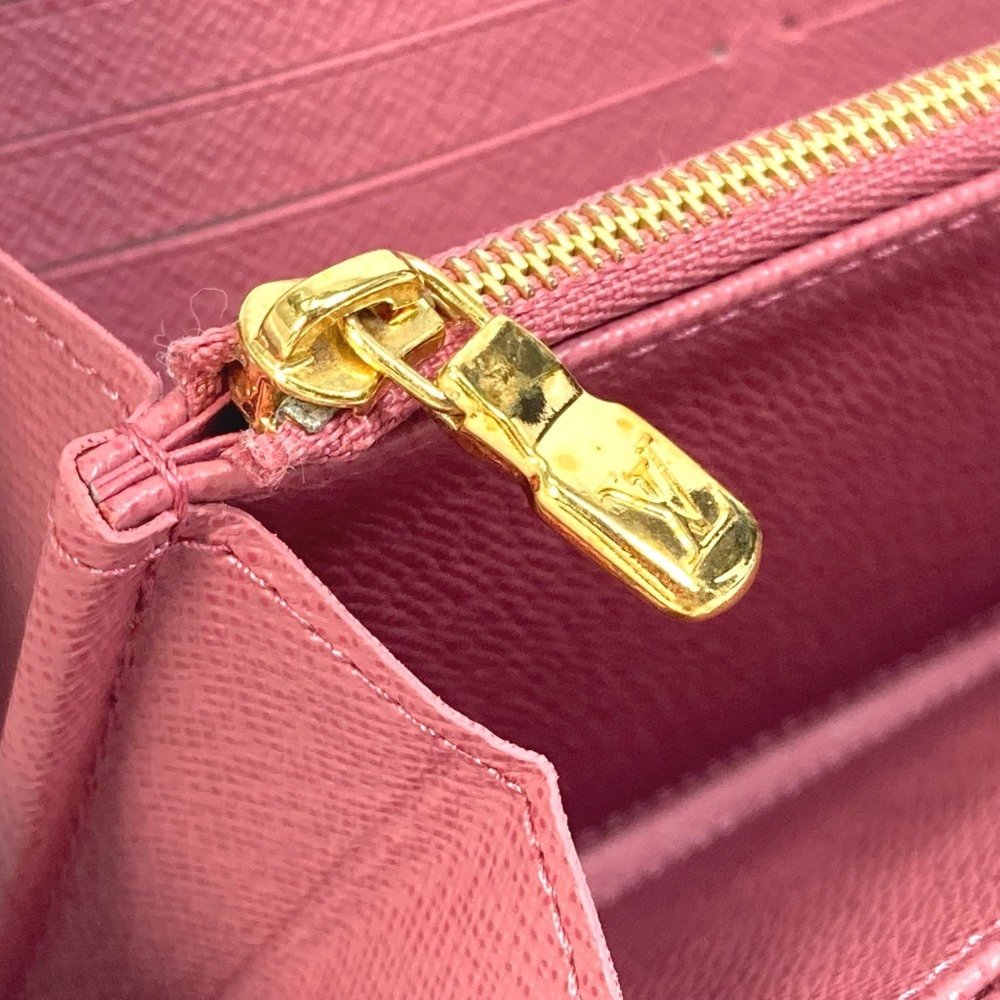 LOUIS VUITTON M81182 Monogram Denim Zippy Wallet, Women's, Pink - Picture 10 of 14